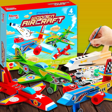 Aviones de madera Kits DIY: construye, pinta y aprende