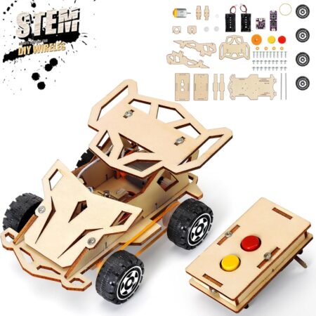 Kit Auto de Madera con Control Remoto
