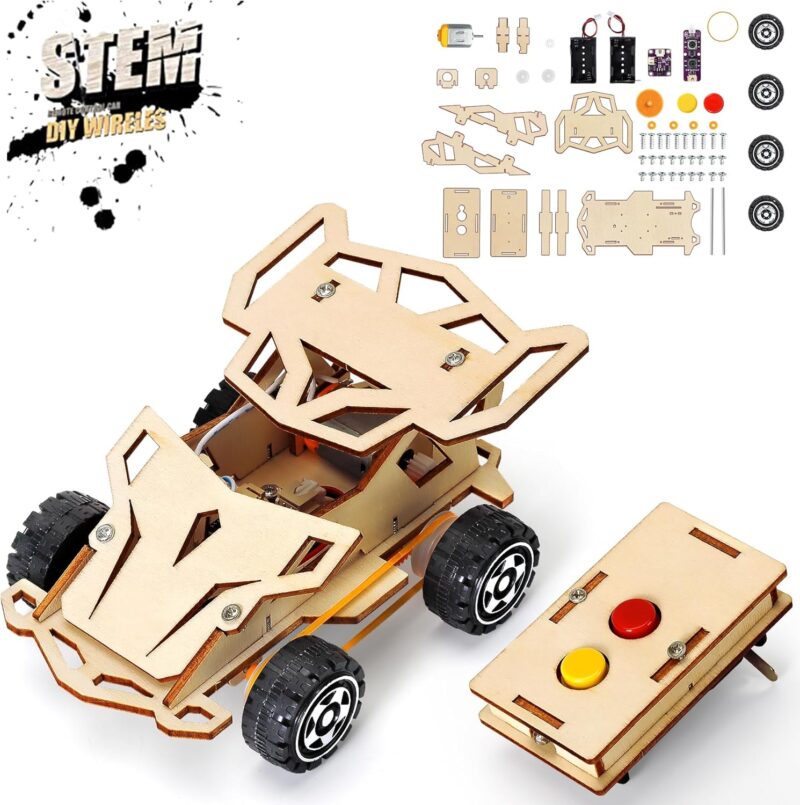 Kit Auto de Madera con Control Remoto