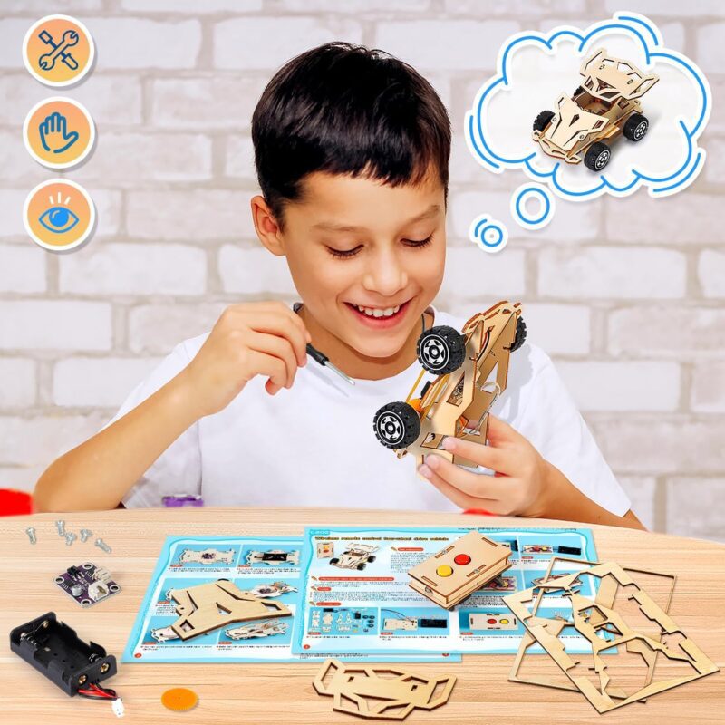 Kit Auto de Madera con Control Remoto - Image 3