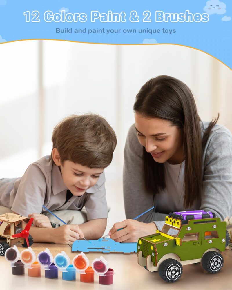 Autos de Madera - Kits 5 EN 1 STEAM - Juegos Educativos ABP - Image 7