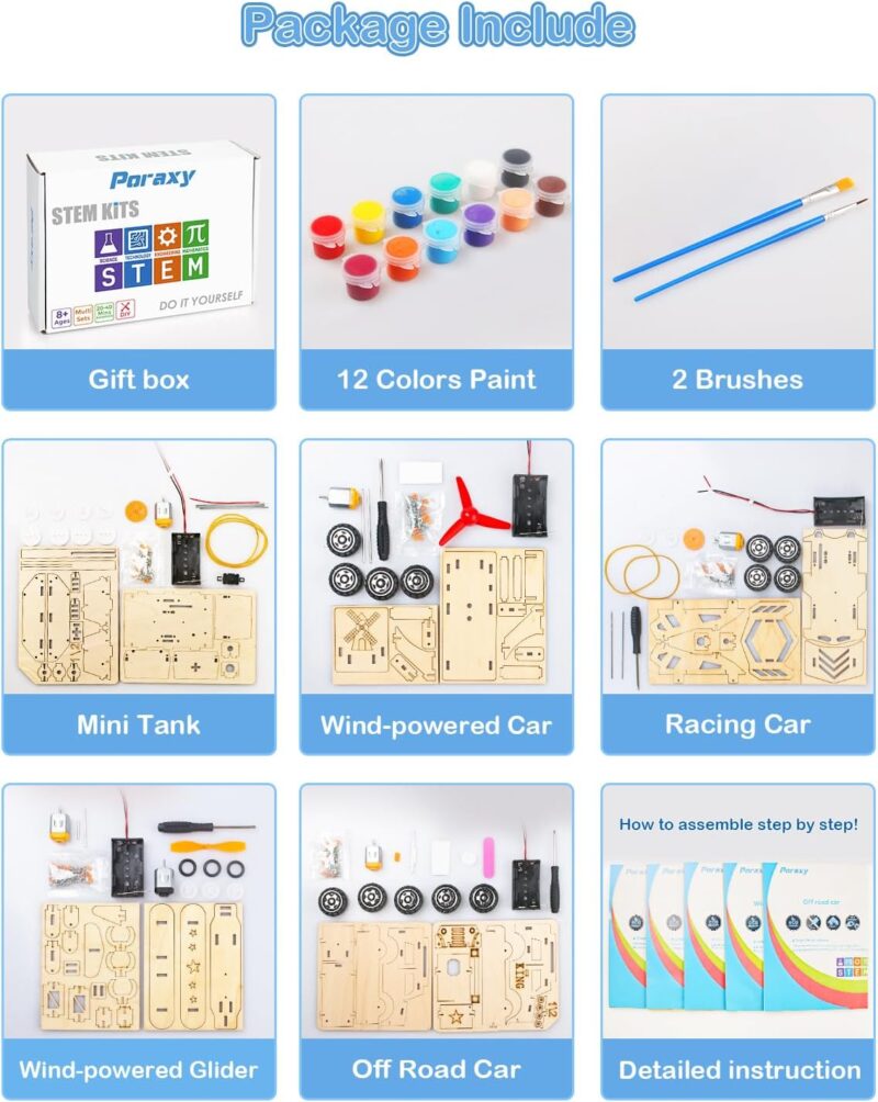 Autos de Madera - Kits 5 EN 1 STEAM - Juegos Educativos ABP - Image 4