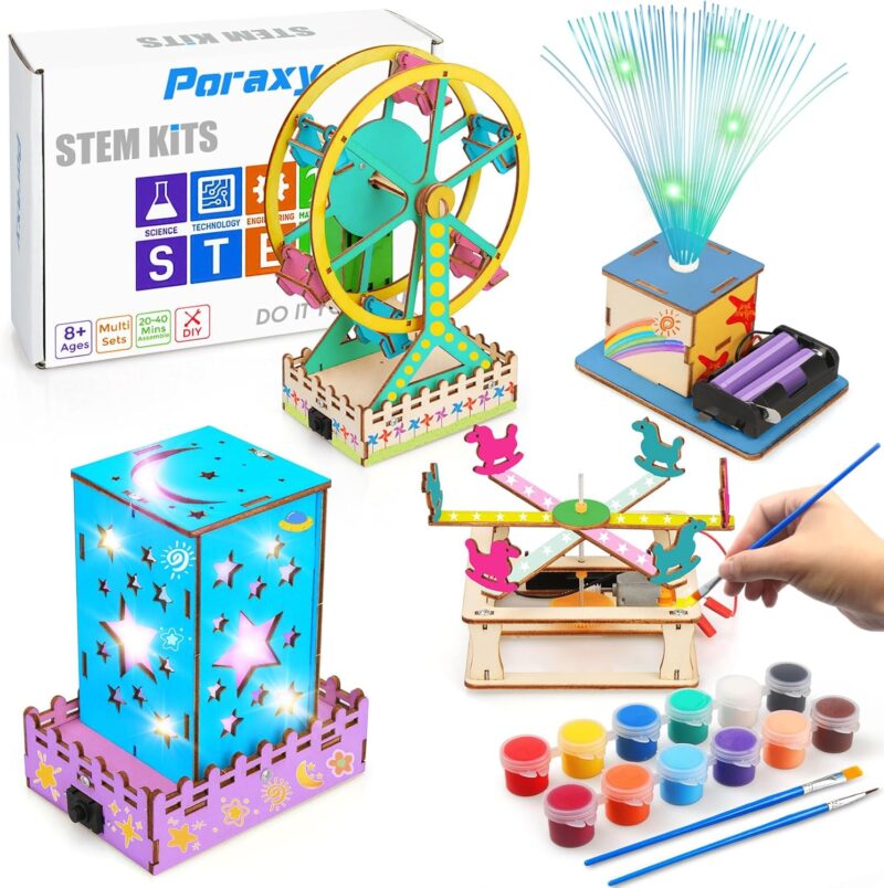 Luces y móviles Kits 4 en 1 STEAM de Poraxy