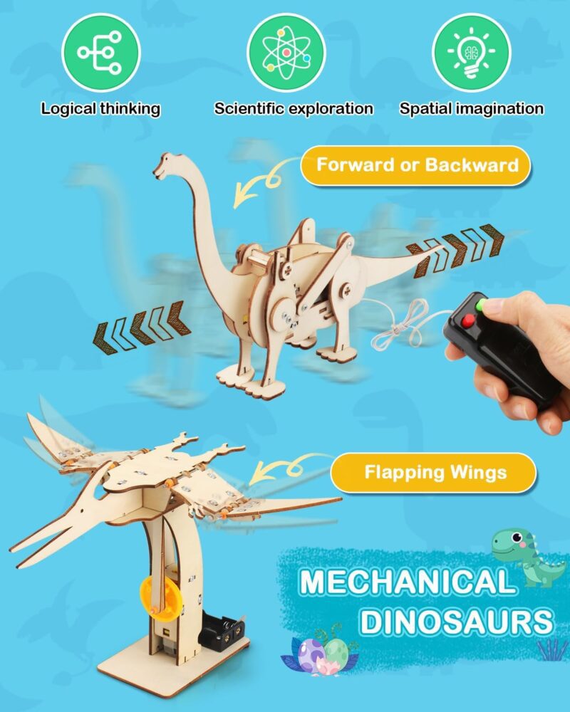 Dinosaurios 3D – 4  Kits en 1 con pinturas – Educación STEAM - Image 4